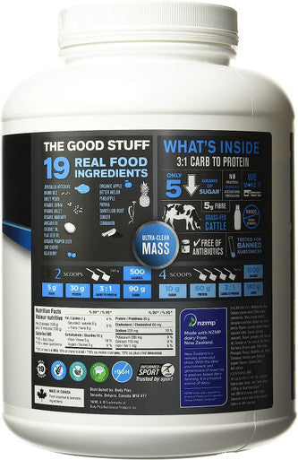 Progressive Progressive Sport Real Food Gainer - Protein Powder Supplement - Vanilla Flavour, 2.27 Kg 2.27 Kilogram Vanilla