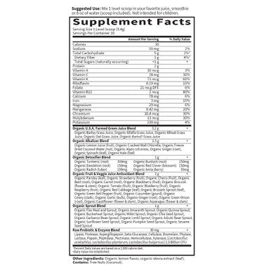 Garden of Life Raw Organic Perfect Food Alkalizer & Detoxifier Juiced Greens Superfood Powder - Lemon Ginger 30 Servings - Non-Gmo Gluten Free Whole Food Dietary Supplement Plus Probiotics