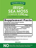 Irish Sea Moss Complex | 90 Capsules | Non-GMO & Gluten Supplement | with Bladderwrack & Burdock Root | by Nature's Truth