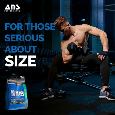 ANS Performance N-Mass Muscle Mass Gainer - Protein Powder - Muscle Mass Maximizer s 15lb, (Peanut Butter Fudge)