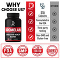 Dedicad 6In1 Bromelain 500Mg Supplement - 1000Mg Per Serving - 210 Capsules With Digestive Health Blend As Quercetin, Ginger