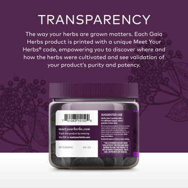 Gaia Herbs Organic Everyday Elderberry Gummies, 80 CT