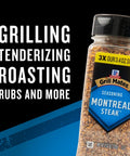 McCormick Grill Mates Seasoning, Montreal Steak, No MSG Added, Gluten Free, No Artificial Flavors, For Transforming Everyday Cuts of Meat and Vegetables into a Grilling Masterpiece, 11.62 oz
