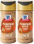 McCormick Finishing Sugar, Pumpkin Spice, Limited Edition, Sweet Blend of Warm Pumpkin Spices, The Perfect Finish for Cookies, Muffins, Pancakes, Bread, and More, 3.66 oz (Pack of 2)