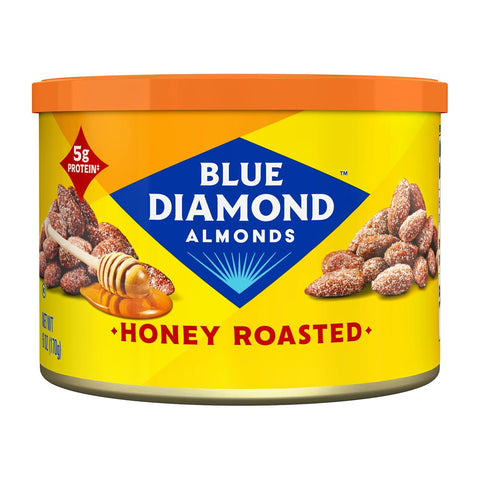 Blue Diamond Almonds Honey Roasted Flavored Snack Nuts, 6 oz, Pack of 1