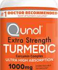 Turmeric Curcumin Softgels Qunol with Ultra High Absorption 1000mg Joint Support Dietary Supplement Extra Strength 120 Softgels