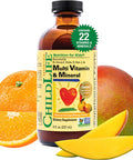 CHILDLIFE ESSENTIALS, Kids Liquid Multivitamin and Mineral Supplement - Liquid Vitamins for Kids, All-Natural, Gluten-Free, Non-GMO - Natural Orange & Mango Flavor, 8 Ounce Bottle