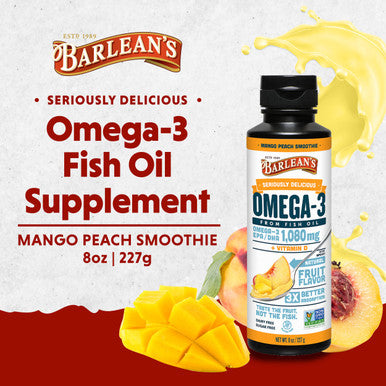 Barlean's Fish Omega Swirl Mango Peach 8 Oz