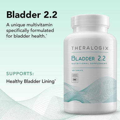 Theralogix Bladder 2.2 Multivitamin & Multimineral Supplement - 90-Day Supply - Bladder Support Supplement for Men & Women - Vitamins A C D E Zinc & More - NSF - 180 Tablets