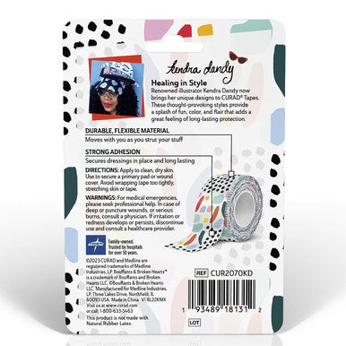 Curad Kendra Dandy Cloth Tape (4-Count) | 1" x 10 yds Exclusive Cloth Tape | Secure Long-Lasting Hold Throughout The Day