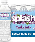 SPLASH REFRESHER Flavored Water Bottles, Wild Berry Flavor - 6 Pack | Refreshing Flavored Bottled Water with Electrolytes - Zero Sugar & Zero Calories - 16.9 Fl Oz