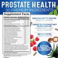 Nature'S Nutrition Prostate Supplements for Men - Support Supplement Complex with Saw Palmetto Beta Sitosterol Stinging Nettle Pumpkin Seed Lycopene Vitamin B6 E - Supports Prostate & Urinary Health - 120 Capsules