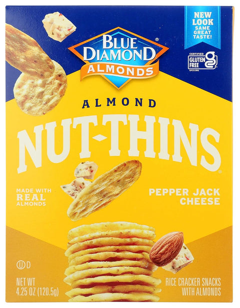Blue Diamond Almonds Nut-Thins Hint of Sea Salt, 4.25 oz, Pack of 6