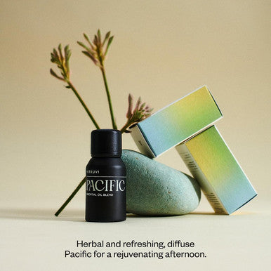 Vitruvi Pacific, Balance Essential Oil Blend, 100% Pure Amyris, Bergamot, Eucalyptus, Lavender and Basil Oil (0.5 fl.oz)