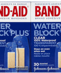 Band-Aid Bandages Water Block Plus Clear Assorted Sizes 30 Each (Pack Of 2)