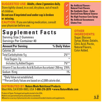 Nature Made Adult Gummies Vitamin C Orange