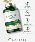 Carlyle Bacopa Monnieri Capsules | 1000 mg | 180 Capsules | Gluten Free Supplement