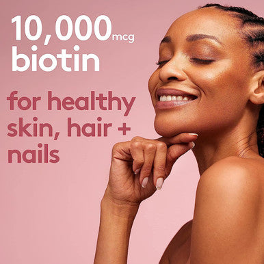 HEAL + CO. Biotin Complex | Biotin, Calcium, Silicon, Magnesium, Vitamin D2 | 10,000mcg Biotin | Supports Skin, Hair & Nail Health | 120 Capsules