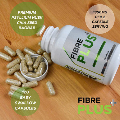 Fibre Plus by Freak Athletics - Daily Fibre Supplement - Premium Fibre Capsules with Psyllium Husk, Chia Seed, Baobab Fruit