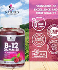Vitamin B12 Energy Gummies 3000 mcg per Serving Extra Strength B 12 Gummy for Metabolism Immune Support Chewable Dietary B12 Supplements Natural Caffeine Free Gummy Berry Flavor 60 Gummies