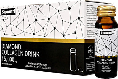 Sipnutri Liquid Diamond Collagen Drink 15000 mg and Korean Panax Ginseng Extract 3000 mg