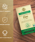 Solgar Earth Source Food Fermented Koji Zinc 25Mg 30 Vegetable Capsules - Higher-Absorption Bioavailable Zinc For Immune & Skin Health - Non-Gmo Vegan No Gluten No Dairy Kosher - 30 Servings