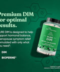 Eu Natural DIM Supplement Pure 200 Mg for Women or Men Estrogen Hormone Balance Supplement for Energy Fatigue Stress Menopause Hot Flashes Enhanced Bioavailability BioPerine 60 Vegan Soft Capsules