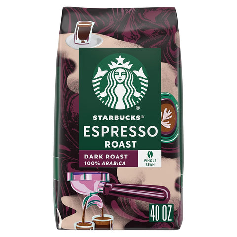 Starbucks Whole Bean Coffee, Dark Roast Coffee, French Roast, 100% Arabica, 1 bag (28 oz)
