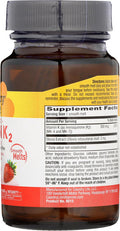 Country Life Vegan Vitamin K2 500 mcg, Dual Spectrum MK-4 and MK-7 Complex Supports Bone & Teeth Health 60 Chewable Tablets Strawberry Flavor