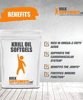 Bulksupplements.com Krill Oil Softgels - Fish Oil Supplement - Joint Supplement - Omega 3 Supplement - Fish Oil Pills (500 mg) (100 Count)