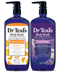 Dr Teal's Body Wash with Pure Epsom Salt, Cannabis Sativa Hemp Seed Oil, 24 fl oz (Pack of 2)