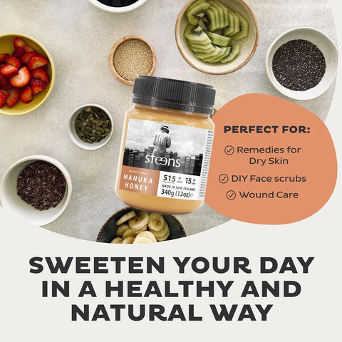 STEENS NZ Beekeeper 15Plus Manuka Honey, 340 GR