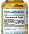 Vitamin D3 50mcg (2,000 IU) Bolsters Immune Health by Puritan's Pride for Support of Immune Health and Healthy Bones and Teeth 200 Softgels