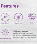 Webber Naturals Zinc Citrate 50 mg 240 Tablets Highly Absorbable for Immune Skin and Prostate Support of Dairy and Gluten Vegan