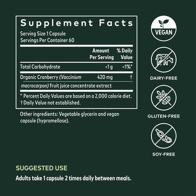 Gaia Herbs Cranberry Concentrate - Helps Maintain Urinary Tract Health - Made with Organic Cranberry Juice Extract in Convenient Capsules - 60 Vegan Liquid Phyto-Capsules (30-Day Supply)
