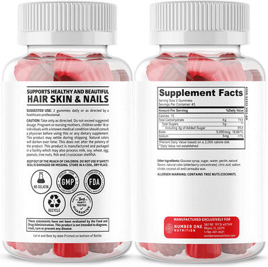 N1N Premium Biotin Gummies 5000mcg High Potency 90 Gummies for Healthy Hair Skin and Nails for Adults and Kids Vegan NonGMO Pectin Based