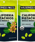 Wilderness Poets, Organic, Whole, Raw Pistachios - Grown in California, Fresh, Bright Green, Unsalted, Unroasted, Bulk Size (32 Ounce - 2 Pound)