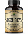 HERBALICIOUS Beet Root Capsules - Herbal Supplement For Athletic Performance, Natural Nitric Oxide Booster & Liver Support - Natural Energy Booster For Men & Women - 100 Caps