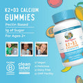 Maryruth Organics Calcium with Vitamin D and Vitamin K2 2 Month Supply Calcium Supplement Supports Bone Health & Joint Support with Vitamins D3 K2 Gummies Vegan Non GMO Gluten 60 Count