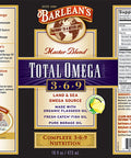 Barleans Master Blend Total Omega 369 Lemonade Flavor Oil Supplement with 6468mg of Omega 3 EPA/DHA/ALA Vegan Non GMO Gluten Free 16Ounce