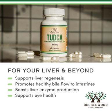 Double Wood Supplements Tudca Bile Salts Liver Support Supplement Servings Liver And Gallbladder 60 Capsules 500Mg