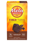 Metamucil Fiber Thins, Psyllium Husk Fiber Supplement, Digestive Health Support And Satisfy Hunger, Chocolate Flavored, 12 Servings