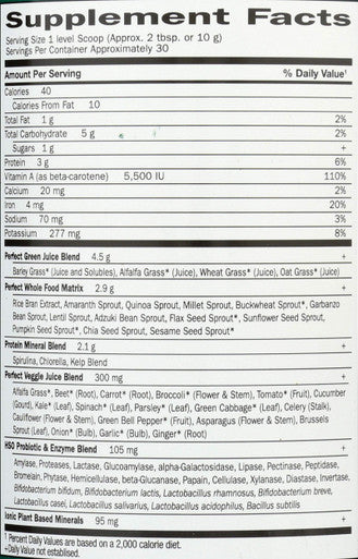 Garden of Life Perfect Food Original Super Green Formula Powder