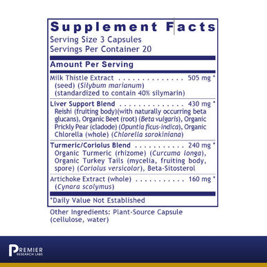 Premier Research Labs Hepatoven - Detoxification & Liver Health Support - Liver Cleanse Detox - Phytonutrient Blend - Milk Thistl