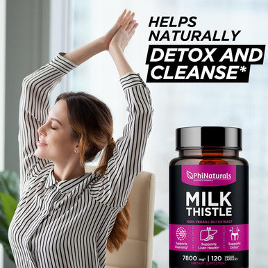 Milk Thistle 150Mg Capsules [120 Count] 30:1 Silymarin Extract (Equivalent 4500 Mg) - Extra Strength 30X Extract Supports Liver Health & Natural Detox Supplement