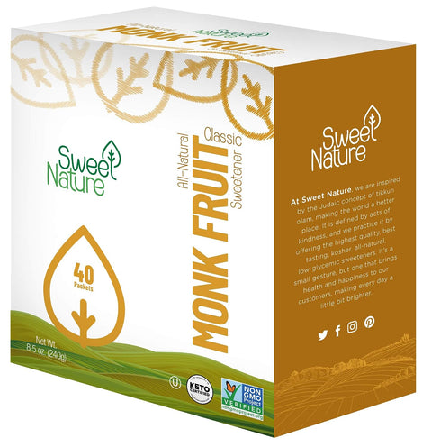 Sweet Nature Monk Fruit Sweetener Classic, Non GMO Sugar Substitute, 16 Oz | Gluten Free