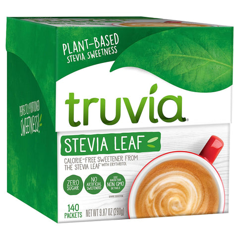 Truvia CalorieFree Sweetener Stevia Leaf Packets 140 Count (9.87 oz Carton)