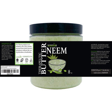 Greenive - Neem Butter - Body Butter - All Natural - Soothing - Moisturizing - (8 Ounce)