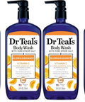 Dr Teal's Body Wash with Pure Epsom Salt, Cannabis Sativa Hemp Seed Oil, 24 fl oz (Pack of 2)