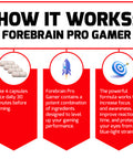 Force Factor Forebrain Pro Gamer Brain Booster, Gamer Supps to Increase Focus & Awareness, Blue Light, Gaming Supplement, Nootropic,, 240 Capsules, 3-Pack, Black